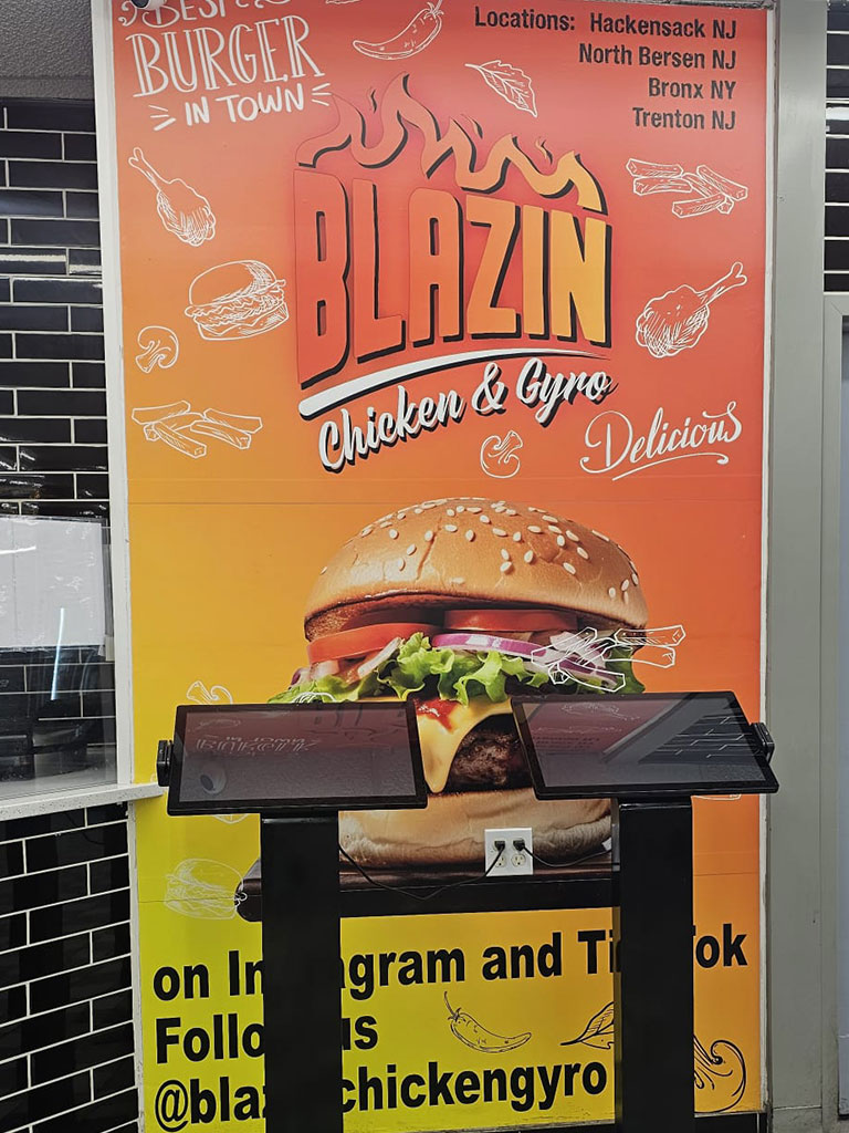 Halal food spread at Blazin Chicken & Gyro in Ewing